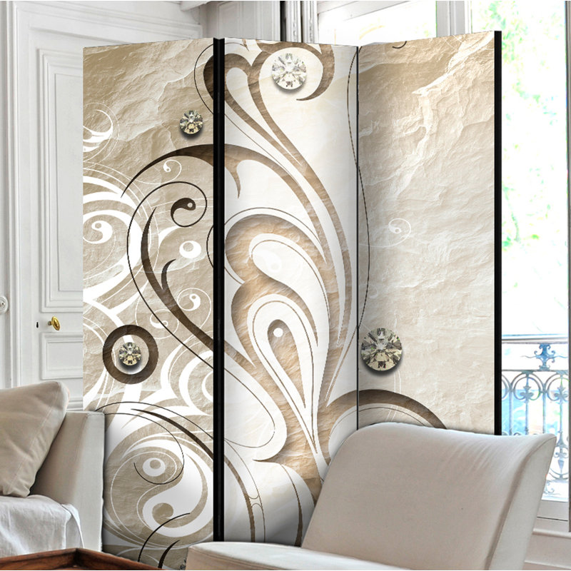Solid Wood Folding Room Divider, 3