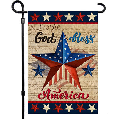 Giess Double Sided 12'' H x 18'' W Polyester Independence Day Garden Flag