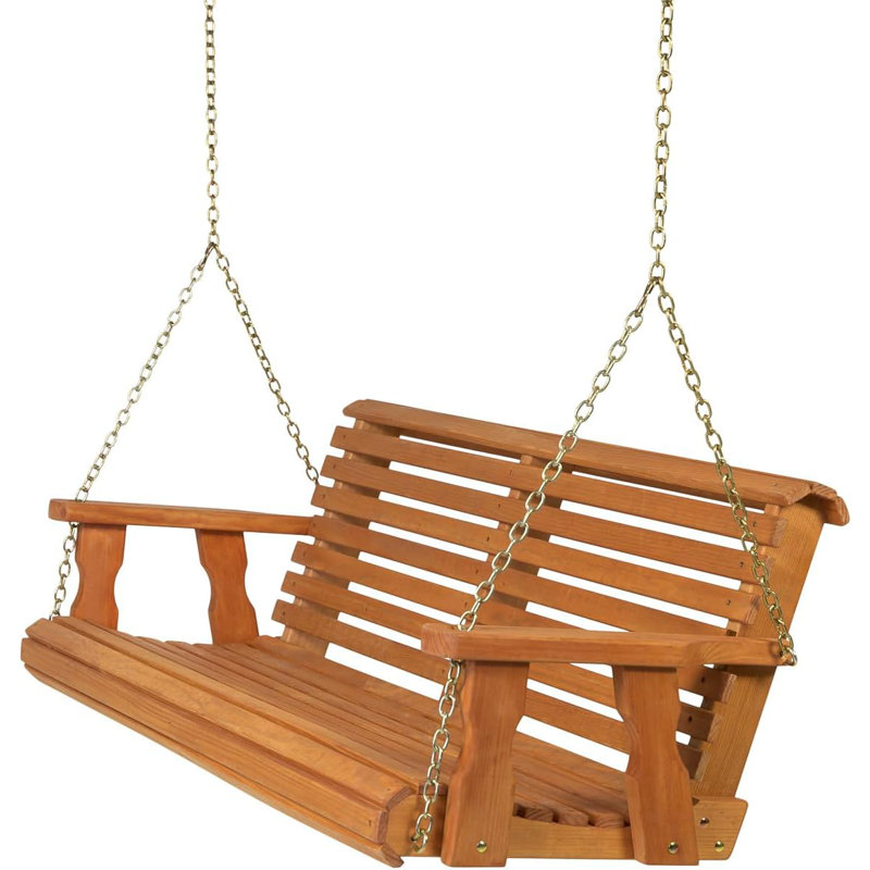 Balancelle de véranda robuste de 5 pieds Amish, 50.5", Teinture cèdre