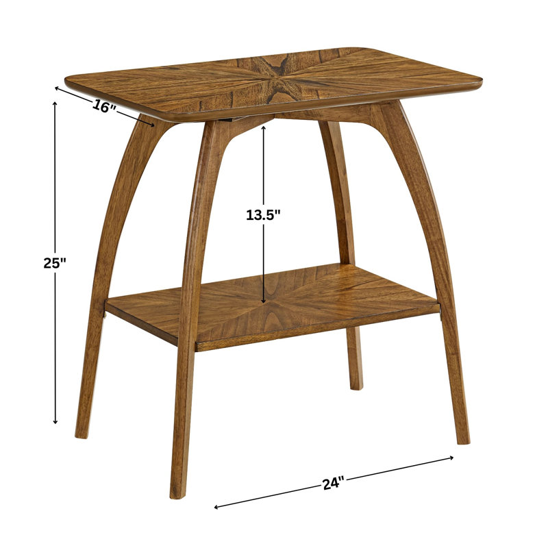 Atreu Rectangular Chairside End Table With Storage