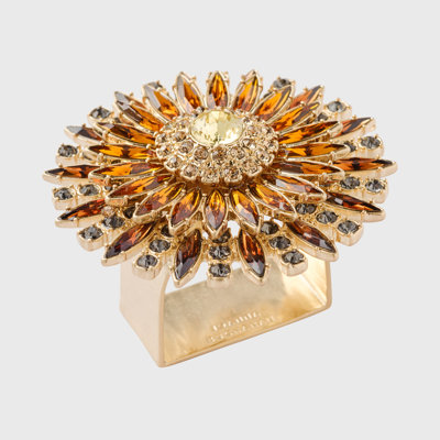 Jewel Flower Napkin Rings