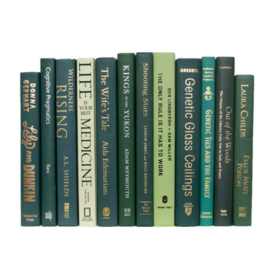 Livres décoratifs Serefina - Ensemble de livres en buis - 1 pied de livres verts