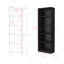 Bibliothèque à 4 tablettes, noir, bureau-947618869