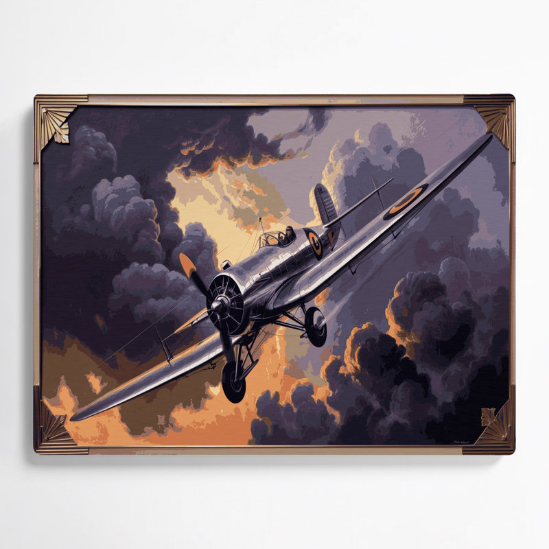 Transport, rétro, affiche de l'aviation, art mural en métal mauve, H 11 po x l 14 po x P 0,05 po