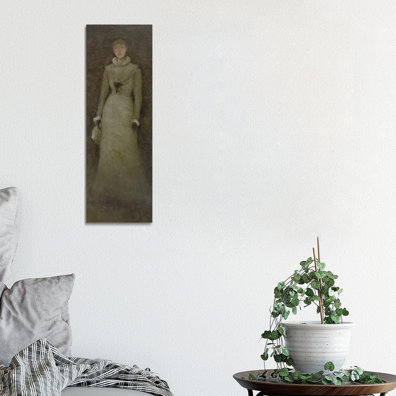 Portrait Of Miss Florence Leyland by James Abbott McNeill Whistler - 1 Piece Panoramic Wall Art on Canvas, Does Not Apply