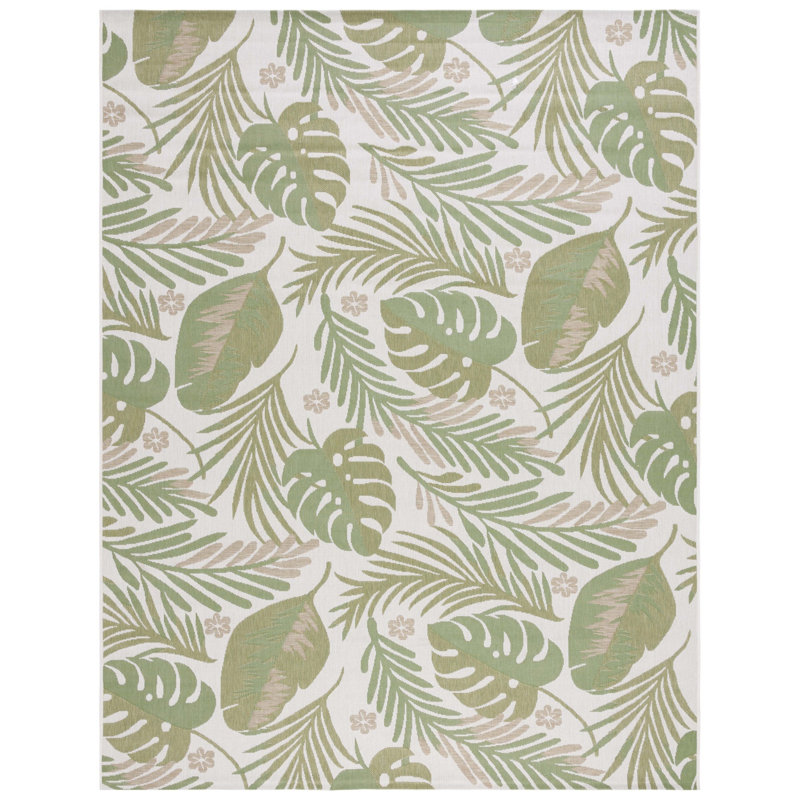 Ishaan Performance Floral Indoor/Outdoor Area Rug, Rectangle 8' x 10'