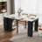 Extendable Dining Table With 3 Removable Middle Leaves, Mobile Rolling Island Table With Power Outlet, Saving-Space Cabinet For Dining And Living Rooms-754332308
