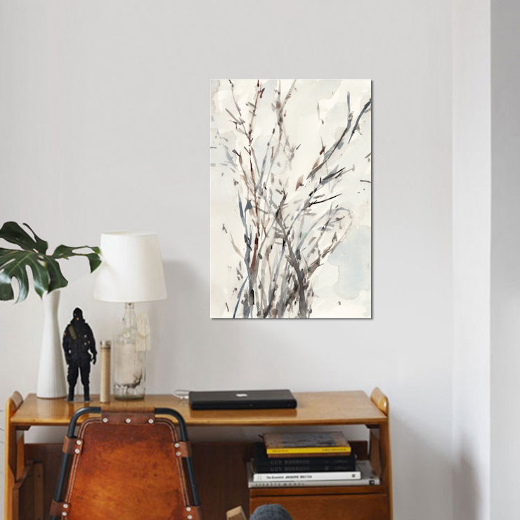 « aquarelle branches i », impression sur toile tendue, H 40 po x l 26 po x P 1,5 po, Toile tendue, Pas de tapis