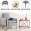 Black and brown flat armchair with armrests-1604487552