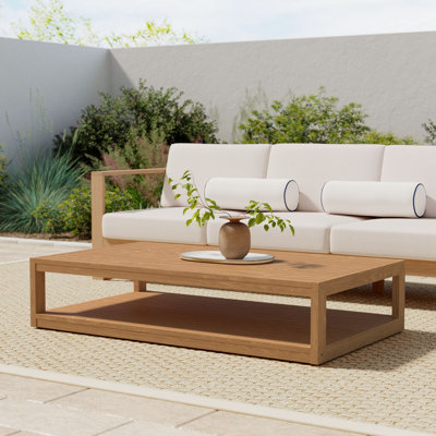 Table basse d'extérieur en bois de teck 