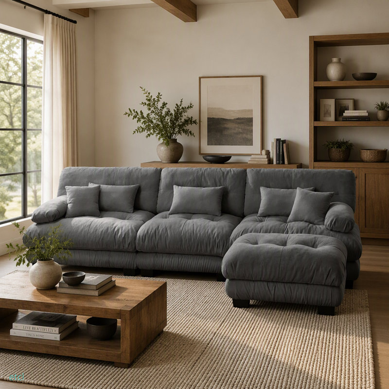 Canapé modulaire Luxury Luxury, Gris chenille