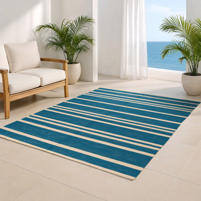 Tapis intérieur / extérieur bleu HorizontalStripes