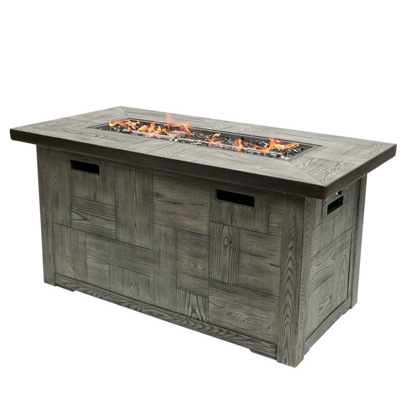 Foyer rectangulaire au gaz de 50 000 BTU avec flamme réglable