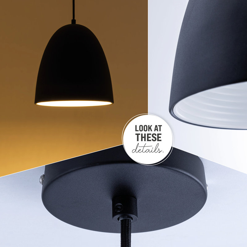 Hearns 1 - Light Single Pendant, Black/White