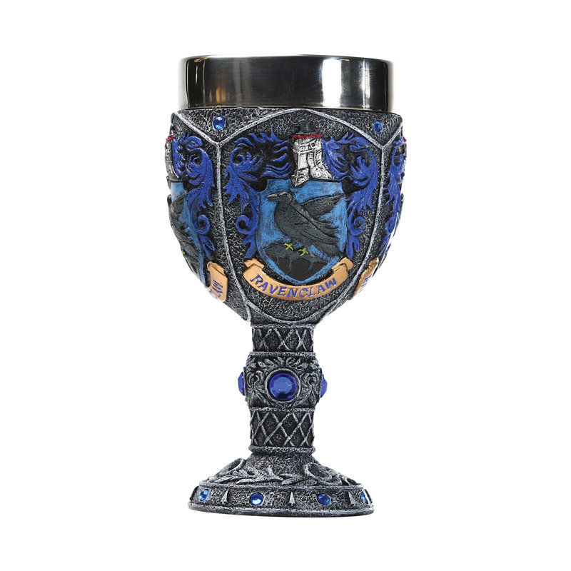 Ravenclaw Blue and Black Decorative Goblet with Stainless Steel Rim