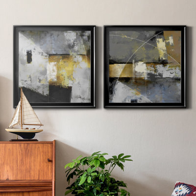 Uptown Tempo I - ensemble de 2 peintures sur toile encadrées