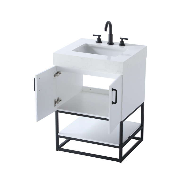 Meuble-lavabo simple 24 po, Blanc