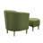 Upholstered Barrel Chair with Ottoman-203763087