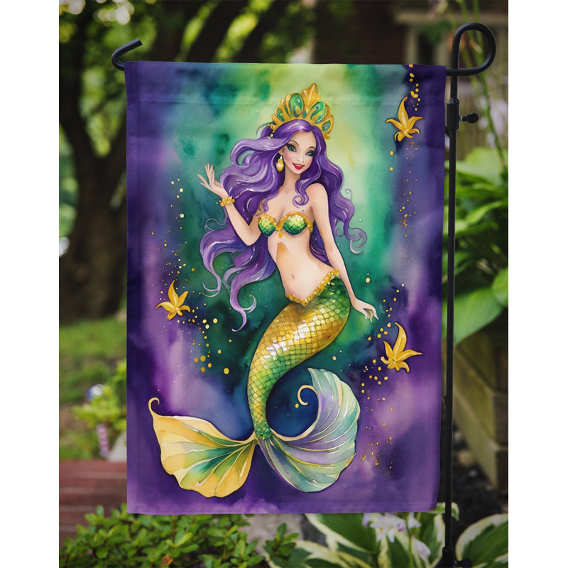 Double Sided 15.5'' H x 11.25'' W Polyester Mardi Gras Garden Flag