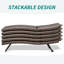 Chaise longue d'extérieur en osier 2 pièces