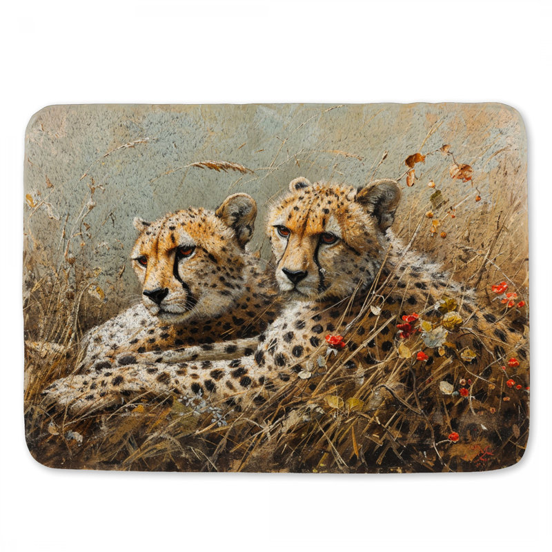 Tapis de salle de bain guépard, L 21 po x L 34 po