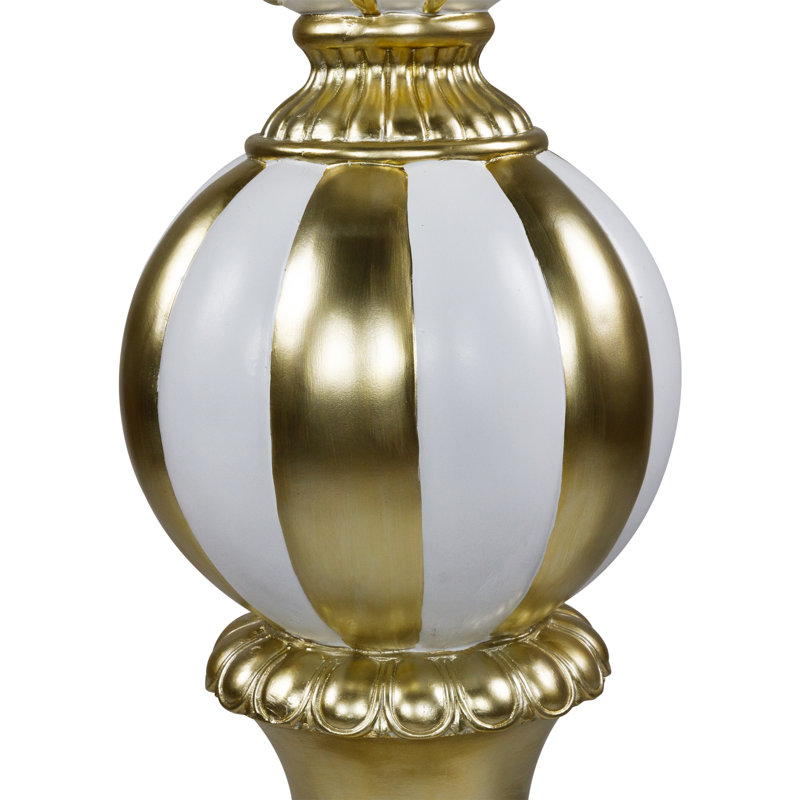 Ball Finial Commercial Size Christmas Decoration 48" - Gold And White, Gold/White