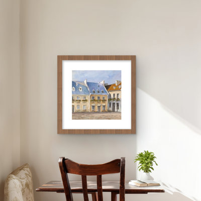 Old Quebec City - Living Room Brown Framed Matted Print