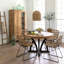 Rustic Modern Round Pine Wood Dining Table