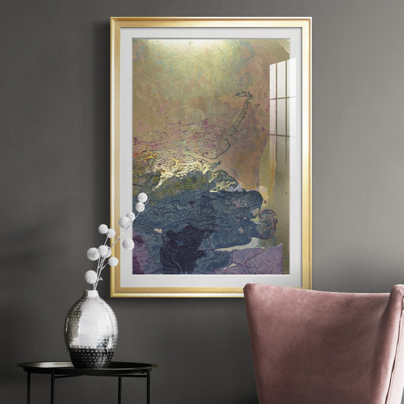 Monet's Landscape I - reproduction de cadre photo, Cadre doré, H 24,5 po x l 18,5 po x P 1 po