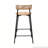 Paper Rope Round Bar Stools with Back Set of 2-1189745057