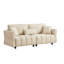 Tissu en chenille avec accoudoirs de 80 po, 3, 2 coussins et 1 coussin lombaire, chic pour le salon, la chambre à coucher, un appartement, un bureau, beige avec des sangles, fabrication-675829985-675829983