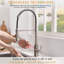 Robinet de cuisine sans contact, robinet de cuisine intelligent automatique mains libres noir-118350783