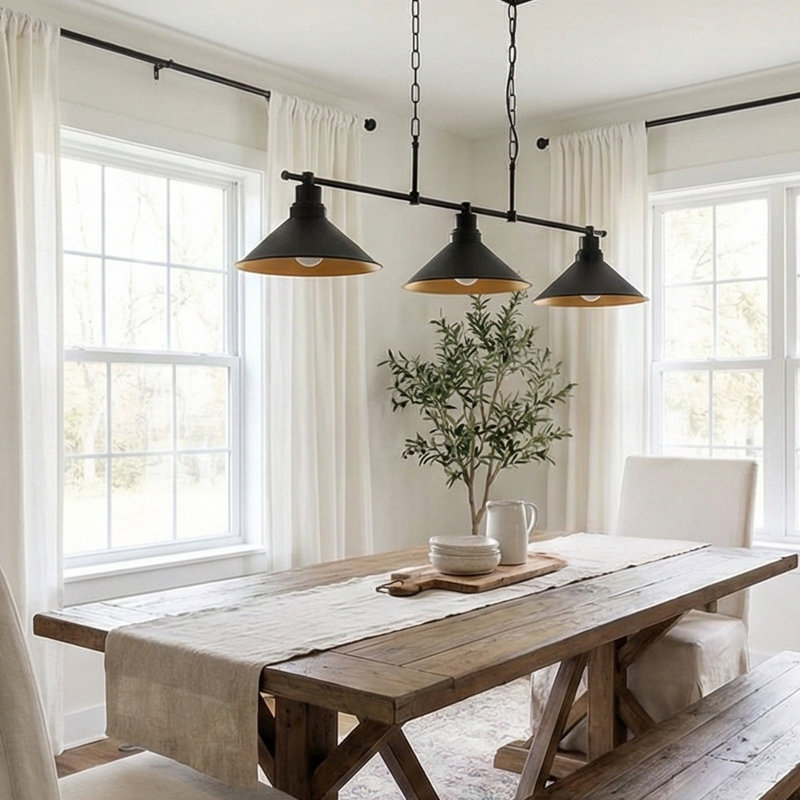 Wayfar Industrial 3-Light Kitchen Island Linear Pendant
