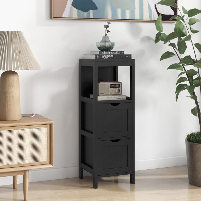 Dulwich Freestanding Linen Cabinet, Black