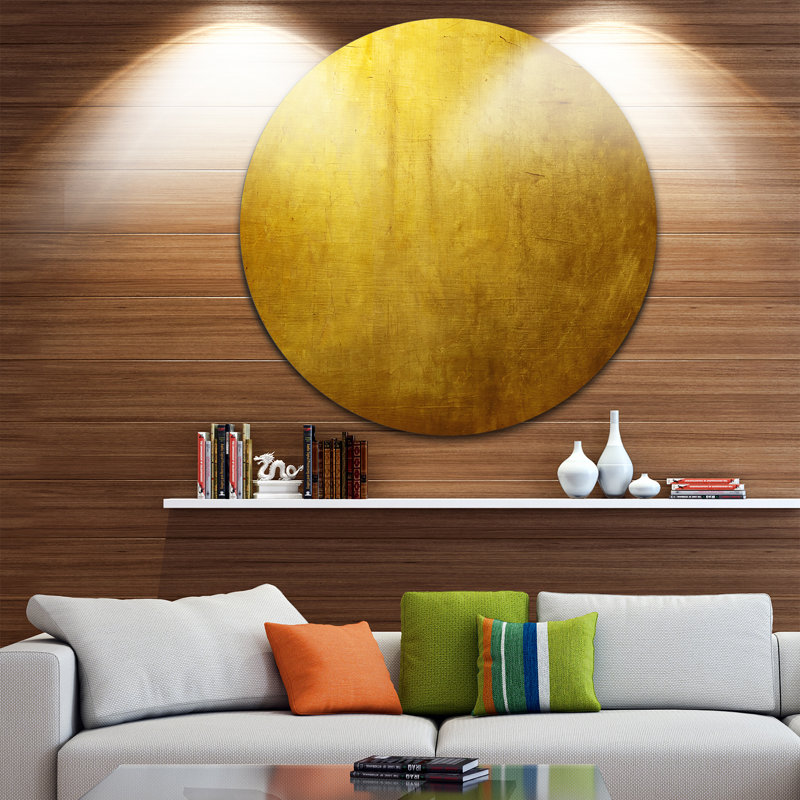 «Gold Texture Papier peint», reproduction d'impression sur métal, H 38 po x l 38 po x P 1 po