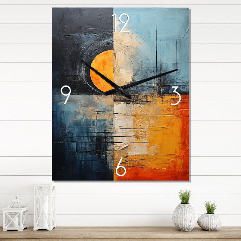 Kienan - Horloge murale formes abstraites, Moyen