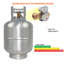 Réservoir de propane en aluminium 20 lb avec jauge et valve OPD Flame King, résistant à la corrosion et antirouille