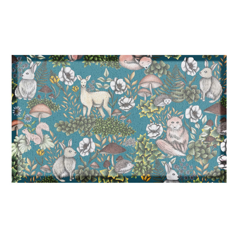 Cleek Non-Slip Floral Indoor / Outdoor Doormat