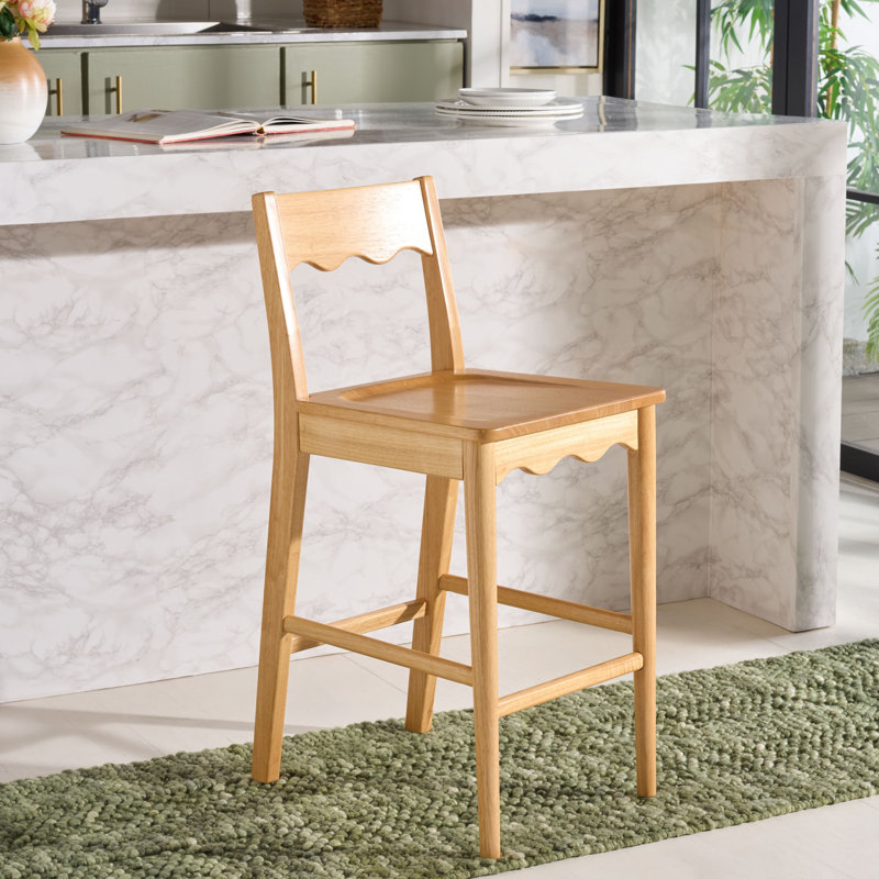 Rosetty Scallop Counter Stool, Naturel