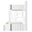 Lit simple au dessus d'un lit double avec rangement, panneau de fibres à densité moyenne, utilisation domestique