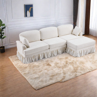 Canapé modulaire en bois chenille