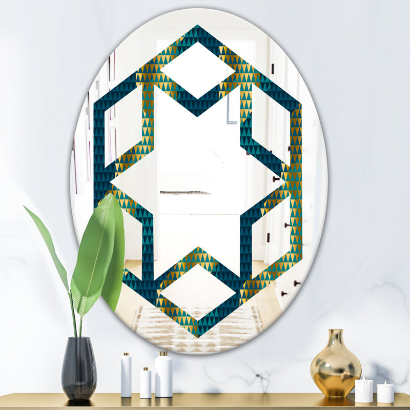 Miroir mural Star Hexagon V, H 23,6 po x l 23,6 po