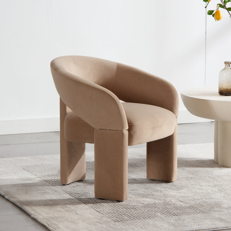 Fauteuils d'appoint demi-tonneau modernes Mid-Century, Kaki