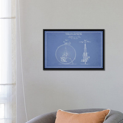 « edouard g.f. otto velocipede brevet croquis i », impression sur toile