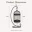 Lanterne suspendue 11,42 "rustique décorative pour patio, jardin-1228548007
