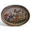 Porcelain Oval Tray With Bronze Ormolu Wild Breeze