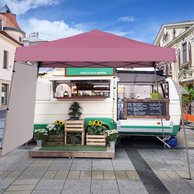 10 Ft. W X 10 Ft. D Steel Pop-up Canopy, Pink