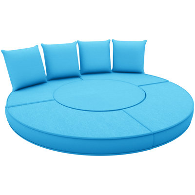 Coussin de lit rond de remplacement imperméable 66 po