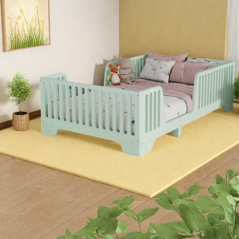 Lits robustes pour lit simple, structure en bois aggloméré, lit pour enfants de style Montessori
