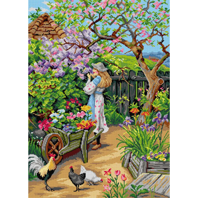 Toile Gobelin pour demi-point sans fil selon William Stephen Coleman - Fleurs de printemps 3516R